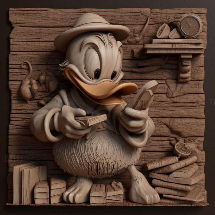 st Donald Duck 1 stl model for CNC